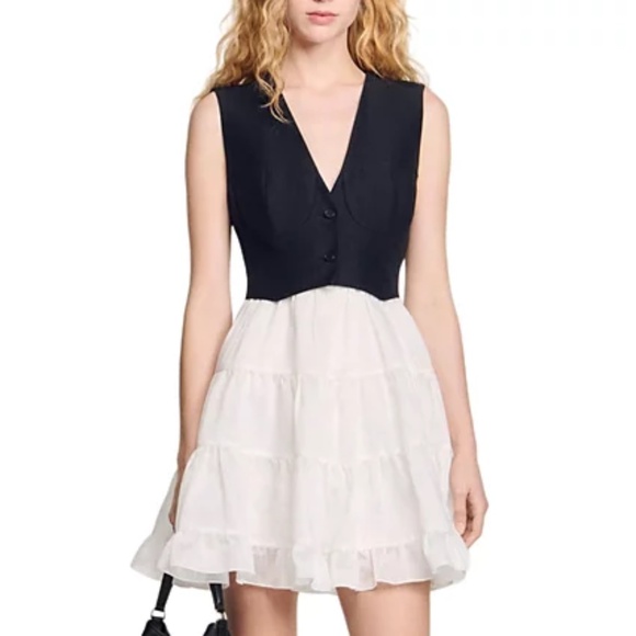 Ocette Two Tone Short Dress - Picture 1 of 6